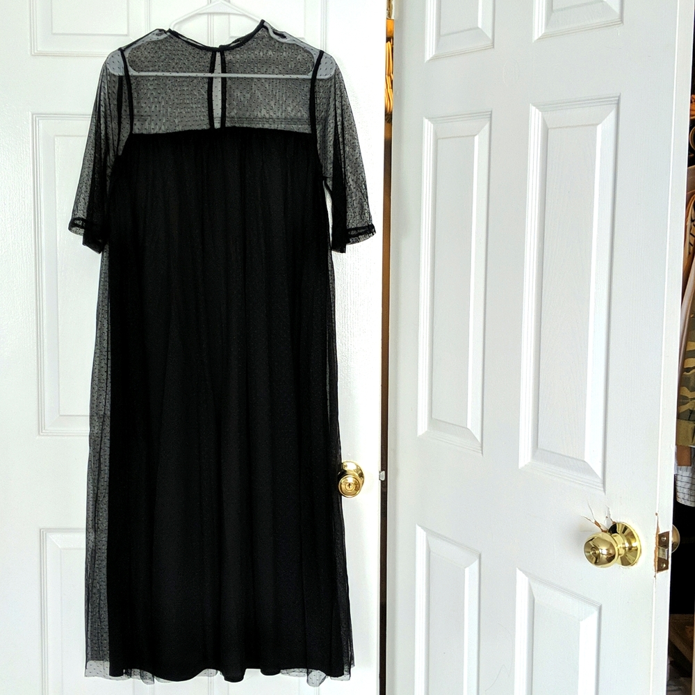 Mango Mesh Maxi Dress